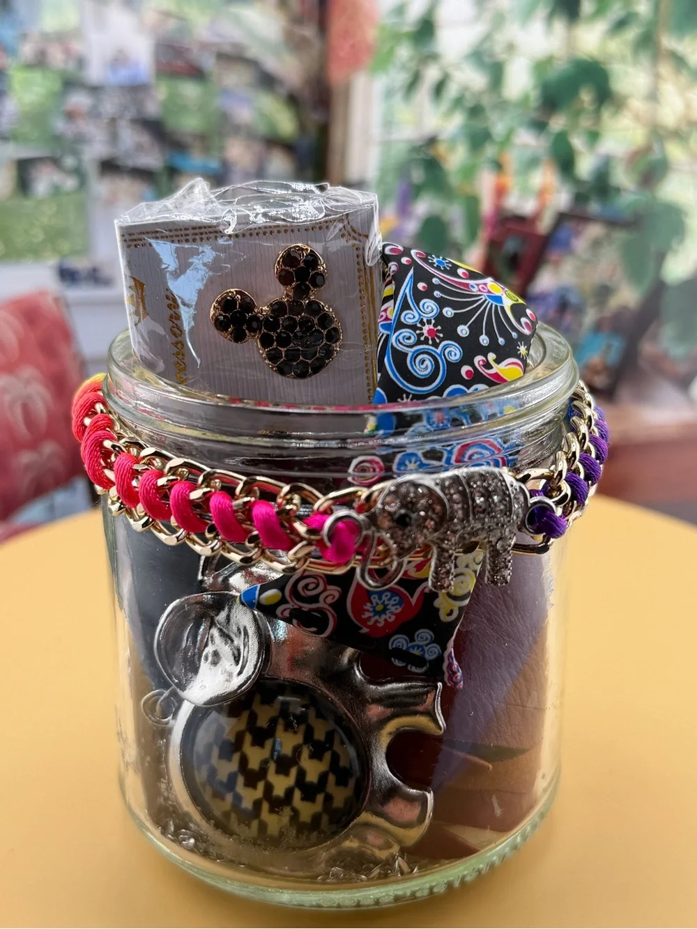 Mystery Jar Kids Sparkling Elephant Kids Bracelet -Mickey Mouse Earring